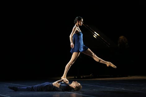 Anastasia Matvienko i Denis Matvienko; SSSS, kor. Edward Clug, gl. Frédéric Chopin; Baletni gala koncert 2024., foto: Facebook HNK-a u Zagrebu