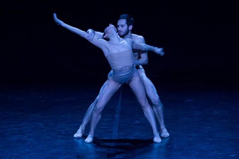 Marta Kanazir i Ali Tannouch u duetu iz predstave Sex, koreografija Balázs Baranyai, Hrvatsko narodno kazalište Ivana pl. Zajca, Rijeka, foto: facebook