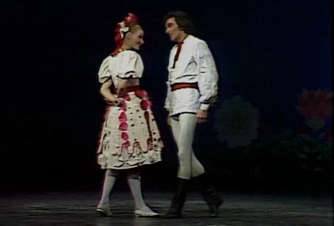 Astrid Turina i Guy Perkov u baletu Licitarsko srce, HNK u Zagrebu, 1975., foto: screenshot