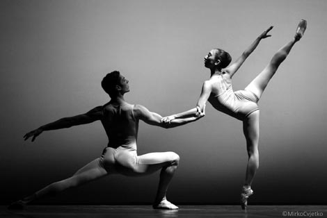 Mai Kageyama i Edgar Castillo; Večer njemačkih autora (Robert Schumann, Druga simfonija), kor. Uwe Scholz, foto: © Mirko Cvjetko