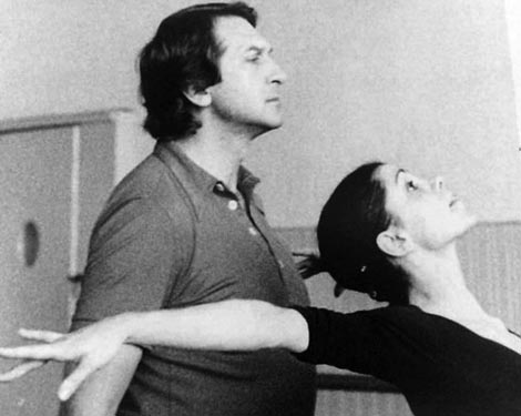 Elisabetta Terabust i Žarko Prebil u dvorani za probe